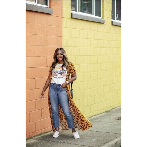 ANTHROPOLOGIE Porridge Vianne Maxi Shirt Dress Cheetah Animal Print Size 2 - Picture 11 of 16